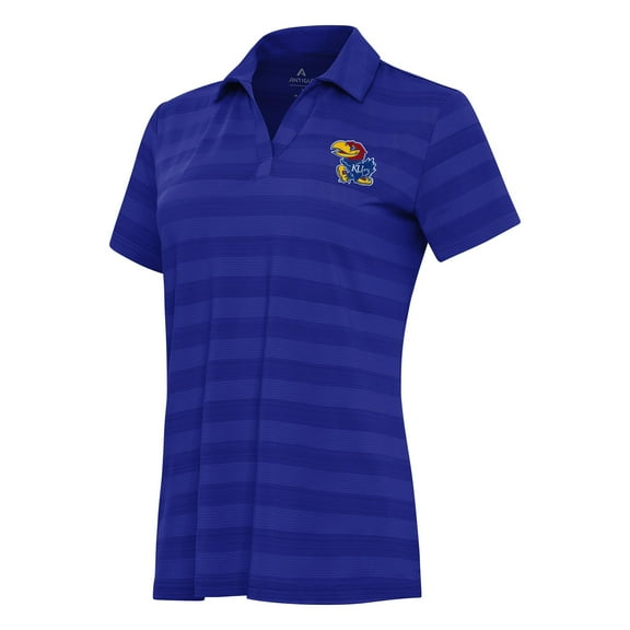Women's Antigua Royal Kansas Jayhawks Tunnel Polo