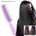 thumbnail image 3 of Cepillo de paleta para desenredar con ventilación peine para soplar el cabello peine con forma curva para mujeres, 3 of 9