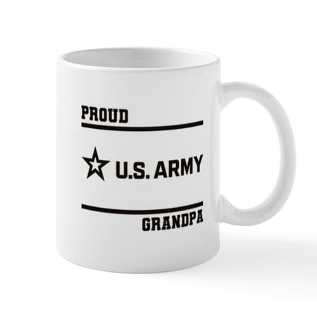 

CafePress - Proud Army Grandpa Black - 11 oz Ceramic Mug - Novelty Coffee Tea Cup