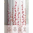 thumbnail image 6 of Red Sheer Curtains 84 Inch Length 2 Panels Set, Polka Dots Watercolor Abstract Art Voile Window Treatment Rod Pocket Curtains Sheers Drapes for Bedroom/Living Room/Kitchen 52"x84"x2, 6 of 7