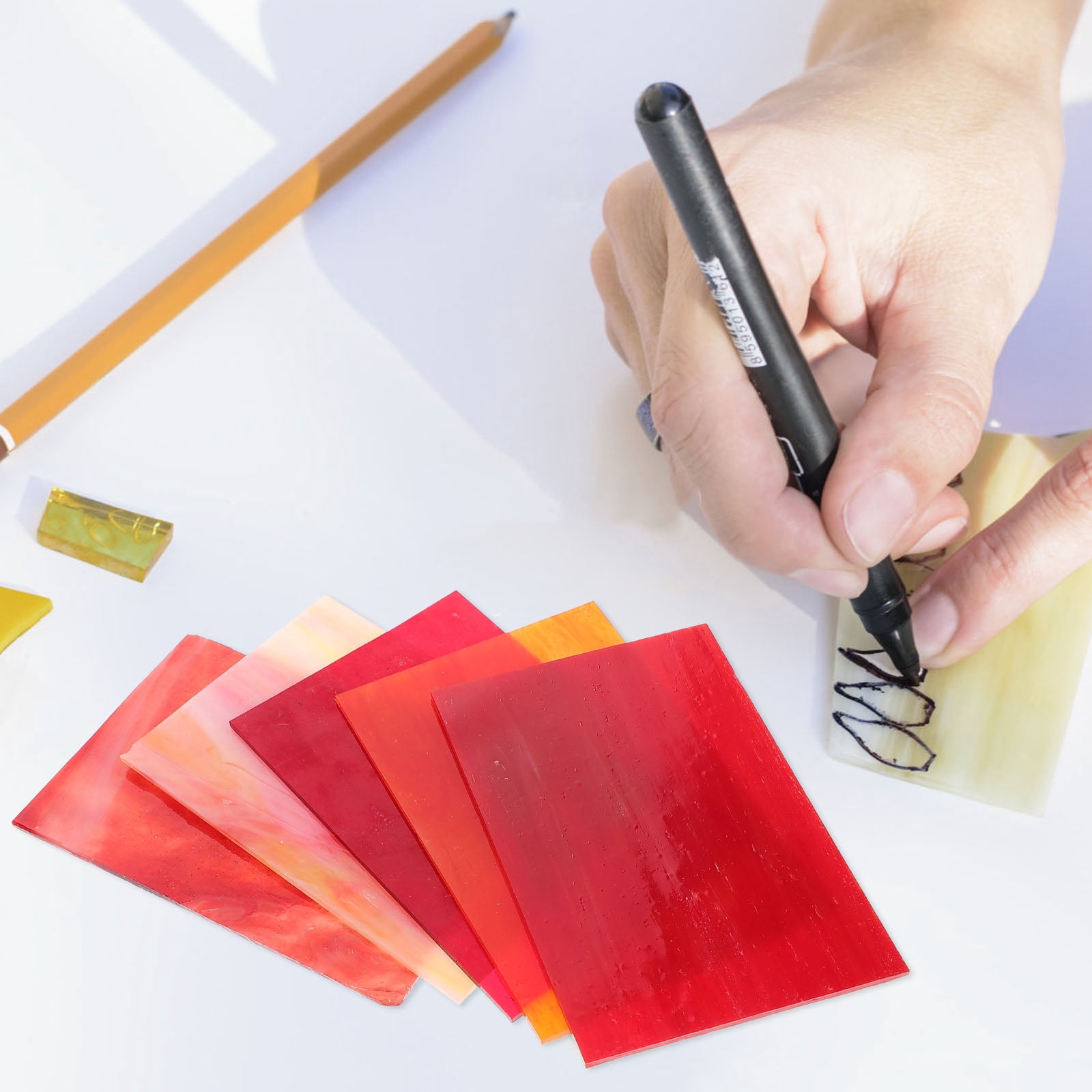 HOMEMAXS 4pcs Mosaic Tiles Diy Mosaic Making Material Mosaic Glass Pieces Mosaic Glass Sheet for Craft