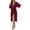 Burgundy, variant on HEARTNICE Womens Robe, Lightweight 3/4 Sleeve Knit Spa Bathrobe Soft Kimono Long Loungewear,(Black L)