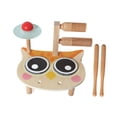 thumbnail image 2 of Lipstore Baby Music Drum Toy Musical Toy Motor Skill Wooden Percussion Instrument Wooden Music Instrument for Ages 12+ Month Years Old Owl, 2 of 8
