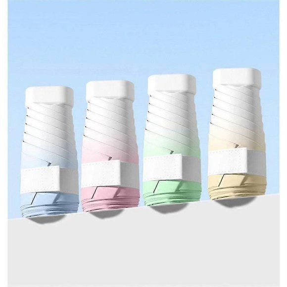 New Mini Umbrella Super Light Flat Six-fold Gradient Sunny Portable Ins Sunshade Protection Umbrella Pocket UV Cute