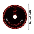 thumbnail image 3 of Fwttom Christmas Tree Skirts, Red & Black Themed Christmas Tree Skirts with Plaid Edging, Christmas Decorations Round Xmas Cover for Christmas Tree Winter Home Holiday, 3 of 7