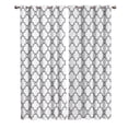 thumbnail image 2 of Moroccan White And Black Pattern Room Curtains Window Curtain Lights Bathroom Bedroom Outdoor Fabric Print Kid, 2 of 5