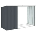 thumbnail image 5 of Charmma Garden Firewood Shed Anthracite 96.5"x38.6"x62.6" Galvanized Steel, 5 of 7