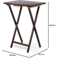 thumbnail image 6 of Classic Foldable TV Dinner Tray Table with Storage Rack, 14.6 L x 19 W x 26 H inch, Natutral, 4-Pack, 6 of 8