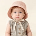 thumbnail image 4 of Tigivemen Lace Straw Sun Hat for Baby Girl Summer Bucket Hat Outdoor Beach Sunhats Adjustable Wide Brim Cap Pink Size 3-6 Years, 4 of 5