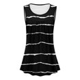 thumbnail image 4 of Gibobby Verano para mujer sin mangas con cuello redondo con estampado floral Camis Tank Tops Loose Flowy Cute Túnica plisada Chaleco(Negro,M), 4 of 5