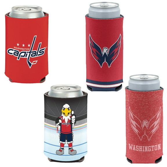 WinCraft Washington Capitals 4-Pack 12oz. Can & Slim Can Cooler Set