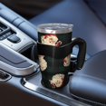 thumbnail image 5 of 40oz Tumbler,Green and Black Christmas Plaid Santa Pattern Insulated Tumblers with Removable Handle,Stainless Steel Double Vacuum Coffee Tumbler Cup with Straw for Home,Office,Travel,Party, 5 of 5