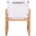 thumbnail image 3 of Meridian Furniture Tulum Blanc Cassé Résistant à l'Eau Chaise de Salle à Manger d'Extérieur avec Accoudoirs, 3 of 8