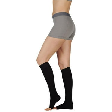 Juzo 3511 Dynamic (Varin) Open Toe Knee w/Sil. 3.5cm Band - 20-30 mmHg Reg Black II