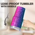 thumbnail image 5 of Reusable 20oz Geometric Texture Coffee Tumbler with Handle, Stainless Steel Double Wall Travel Mug Leak Proof Design, 5 of 5