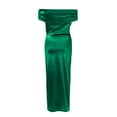 thumbnail image 5 of UAYOTSE Prom Dresses for Women 2024 Satin A-line Straps Long Formal Evening Gowns with Slit,Green XL, 5 of 7