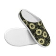 thumbnail image 3 of Fotbe Sunflowers Pattern Women's Fuzzy Curly Fur Memory Foam Loafer Slippers Indoor Outdoor Slippers Winter Home Shoes-46/47, 3 of 7
