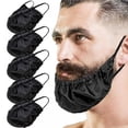thumbnail image 4 of 3 Pieces Beard Bandana Beard Covers Adjustable Facial Hair Apron Guard Bonnet Mens Bedtime Bib Cap (Black), 4 of 9