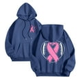thumbnail image 6 of GEWSEY Women Hoodies Cancer Awareness Fall Sweatshirts for Women 2025 Y2k Fall Winter Oversized Hoodie with Pockets (Navy, 3XL), 6 of 8