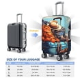 thumbnail image 4 of Pofeuu Colorful Travel Luggage Gear Print Luggage Suitcase Cover Protector Luggage Washable Covers Aesthetic for 18/24/28/32 inch Luggage（No luggage included）-Small, 4 of 7