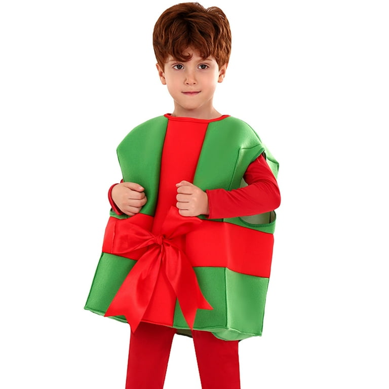 white christmas dresses Kids Christmas Present Costume Boys Girls Gift Box Tops and Jumpsuit 2 –  Sun Baby main image 1