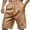 Brown, variant on Mingw Mens Shorts Men Versatile Retro Flax Breathable Drawstring Elastic Waist Beach Shorts