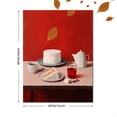 thumbnail image 3 of Still Life Cake and Red Tea Canvas Print, Decor for Living Room, Dining Room, Kitchen, Cafe, Restaurant, Bar, 3 of 8