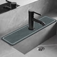 thumbnail image 5 of Diatomaceous Earth Absorbent Faucet Mat for Kitchen Sink and Bathroom Countertop, Non-Slip Spatter-Proof Draining Pad, 13.8x38cm, Easy Clean Black or Gray, 5 of 7