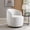 White, variant on Noble House Arissa 26" Velvet Ergonomic Barrel Armchair, Swivel Reading Chair with Metal Base for Living Room, Teal