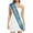 Blue, variant on Women's Graduation Sash for with Satin Design Gold One Size