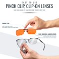 thumbnail image 3 of Gafas con clip Spectra479 que bloquean la luz azul día y noche, 3 of 7