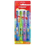 Colgate Kids Toothbrushes with Extra Soft Bristles, Kids Toothbrush Value Pack, Ocean Explorer, 4 Pack