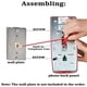 thumbnail image 2 of Classic Wall Phones For Landline With Mechanical Ringing, Single Line 2554 Wall Telephone With Voic, 2 of 5