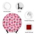 thumbnail image 4 of Balery Haear Strawberry Print Bone China Decorative Plate Ceramic Dinner Plates Art Crafts with Display Stand-8in, 4 of 6
