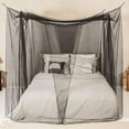 thumbnail image 4 of Black Rectangular Mosquito Net for Single to King Beds – 4 Side Openings, 6 Hanging Loops & Hanging Kit – Includes Carry Bag, 4 of 8