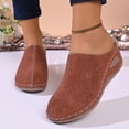 thumbnail image 2 of Xucatan Women's Closed Toe Wedge Sandals, Cozy Lined Casual Summer Shoes with Side Cutout, Slip On Platform Footwear with Solid Color Design, Versatile Style for Spring Daily Gift, 2 of 6
