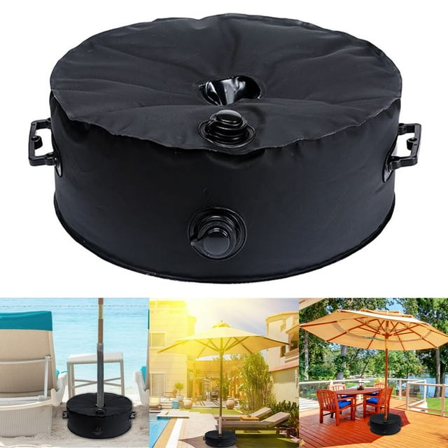 MesaSe Sac de Poids de Base de Parapluie avec Entrée d'Eau Protection Solaire Poids de Parapluie pour Support de Parapluie Extérieur Cour Pelouse Rempli pour l'Eau