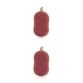 thumbnail image 1 of Wweixi Kitchen Scouring Pad Double Side Microfiber Pot Pan Dish Cleaning Scrubber Reusable Household Sponge Palm Dust Washing Red 2Set, 1 of 6