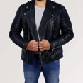 thumbnail image 4 of Mens Leather Riding Jacket Leather Motorcycle Jacket Black Motorcycle Jacket Motorcycle Jackets For Men Black Leather Motorcycle Jacket size L, 4 of 5