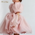 thumbnail image 2 of Moda niña princesa Vintage Vestido tul niño Vestido Puff manga rosa boda fiesta cumpleaños tutú Vestido niño ropa 1-10Y Tan Jianjun unisex, 2 of 2