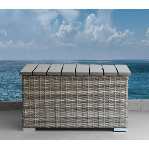 Living Source International 8-Piece Wicker / Rattan Sectional Set in Gray Finish