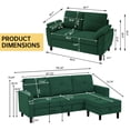 thumbnail image 7 of Pingliang Home Living Room Furniture Set,Sectional Sofa with Storage Ottoman and Loveseat,Modern 3 Seat Couch L Shaped Sofa with Storage Pockets,Modern 5 Seater Set for Living Room Apartment APT, 7 of 7