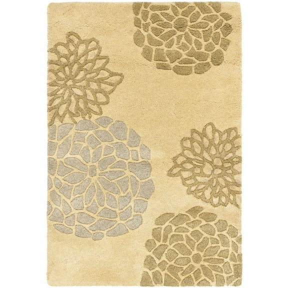 SAFAVIEH Soho Brisbane Floral Wool Area Rug, Beige/Multi, 2'3" x 4'