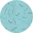 thumbnail image 1 of Ahgly Company Indoor Round Patterned Tron Blue Area Rugs, 8' Round, 1 of 1