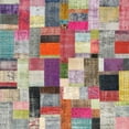 thumbnail image 1 of Ahgly Company Indoor Square Contemporary Cherry Red Patchwork Area Rugs, 4' Square, 1 of 6