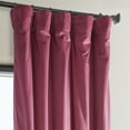thumbnail image 6 of Half Price Drapes Dark Pink Heritage Plush Velvet Room Darkening Curtains (1 Panel), 50W X 96L, 6 of 12