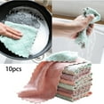 thumbnail image 2 of MOQIN 10 Pack Kitchen Dishcloths - Does Not Shed Fluff - No Odor Reusable Dish Towels, Super Absorbent Coral Plush Cleaning Cloths, Nonstick Oil Washable Fast Drying, 2 of 9