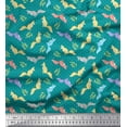 thumbnail image 1 of Soimoi Rayon Fabric Dot,Leaves & Fox Animal Print Sewing Fabric Yard 56 Inch Wide, 1 of 3