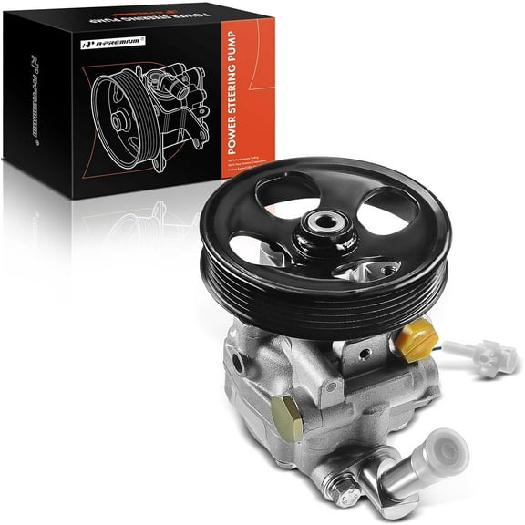 A-Premium Power Steering Pump with Pulley Compatible with Subaru Forester 2003-2005 H4 2.5L