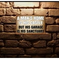 thumbnail image 4 of Man Cave Decor Funny Garage Signs Wall Decor For Men, Little Vintage Personalized Metal Tin Sign Football Bar Accessories, A Man's Home Is His Castle But His Garage Is His Sanctuary Sign, 4 of 14